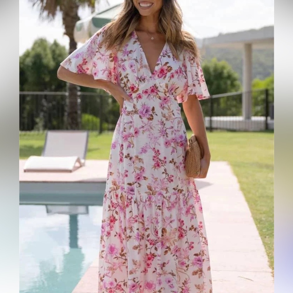 Floral Wrap Maxi Dress